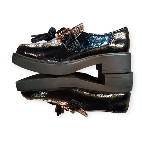 CIRCUS Black Patent with Plaid Loafers 8M - Picture 3 of 6